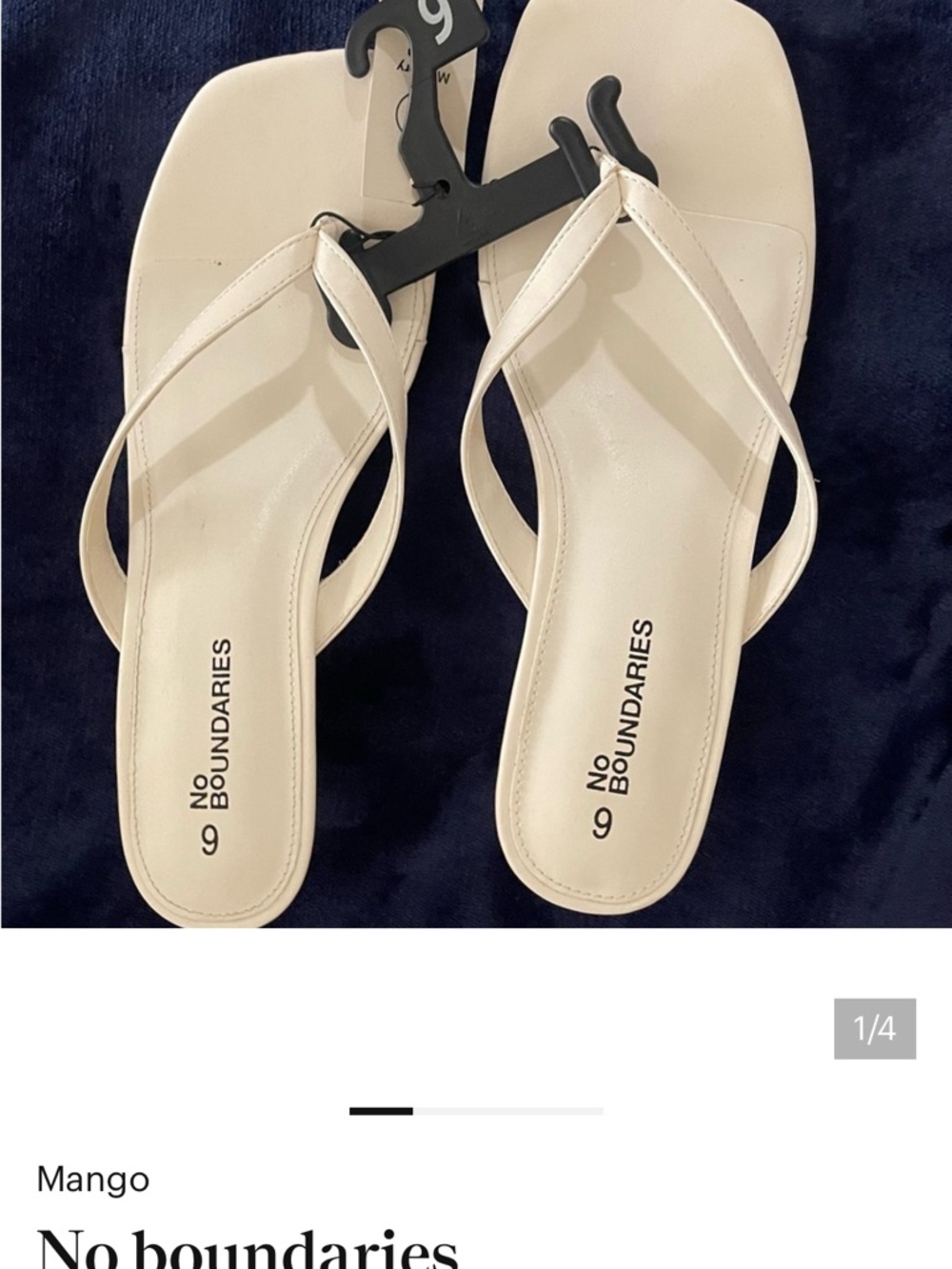 Mango Cream Slingback Square-Toe Heeled Sandals - Picture 2 of 5